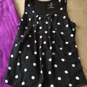 New York and company polka dot blouse